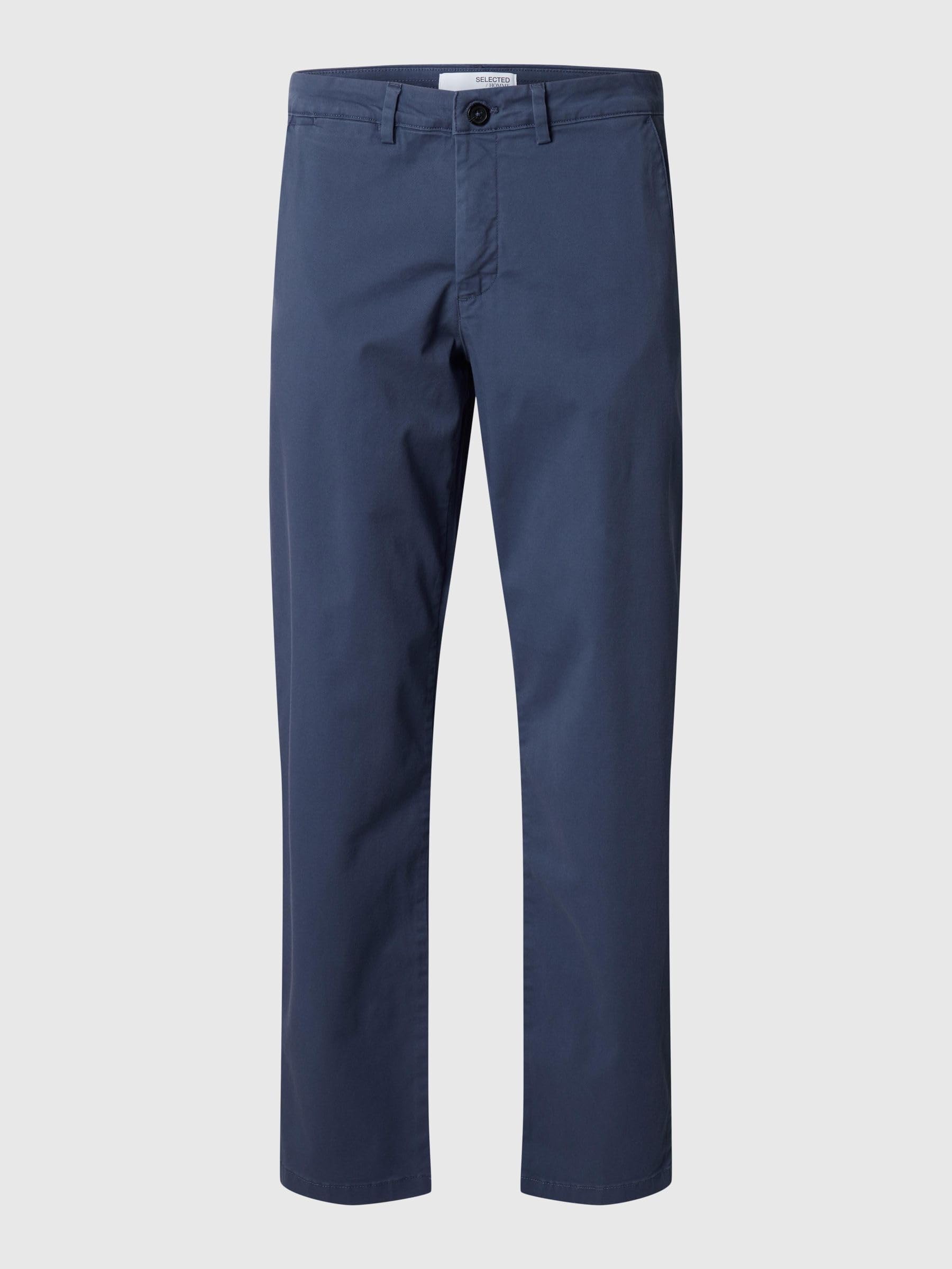 SELECTED HOMME Slhstraight-new Miles 196 Flex Pants W N - Chino Mężczyźni