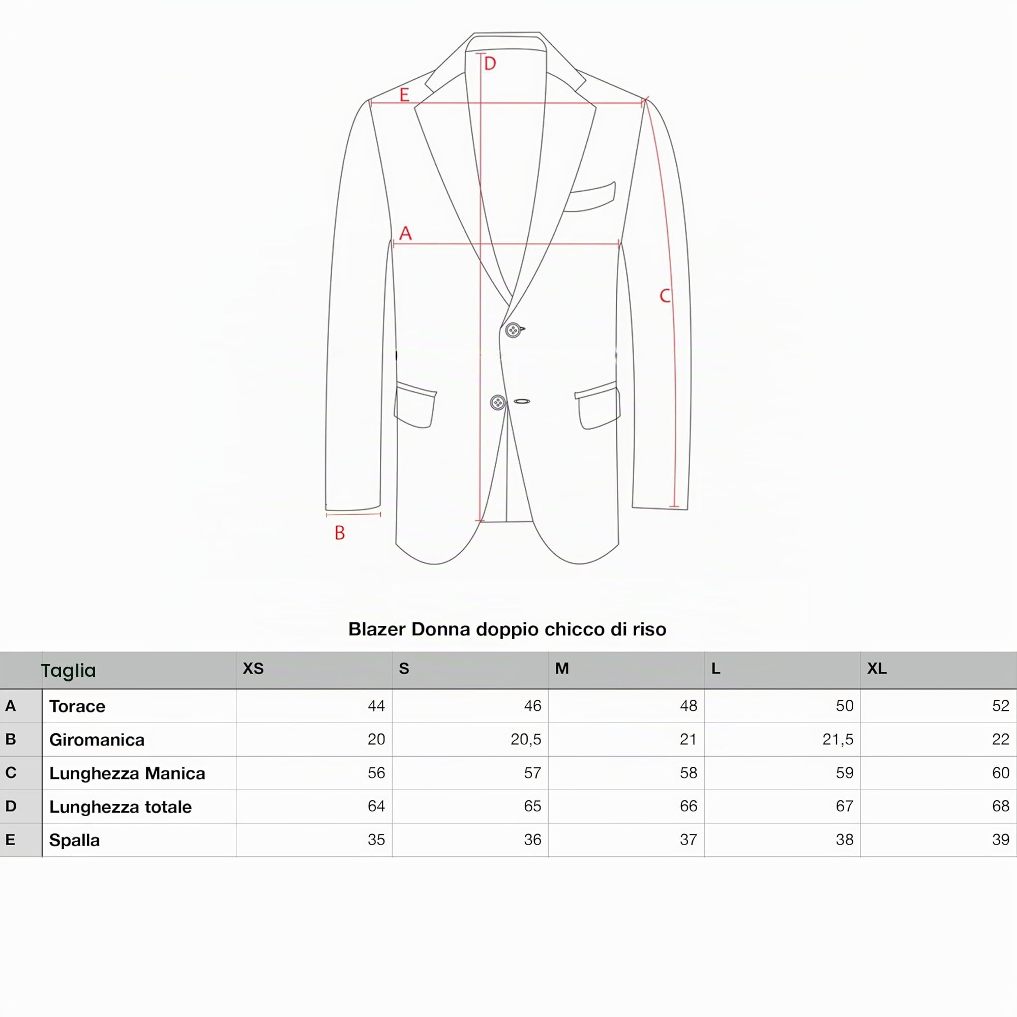 Blazer in Cotone, Giacca Jacket da Donna -Manica Lunga con Due Bottoni - Artigianale, Made in Italy - Casual, Classica Sportiva