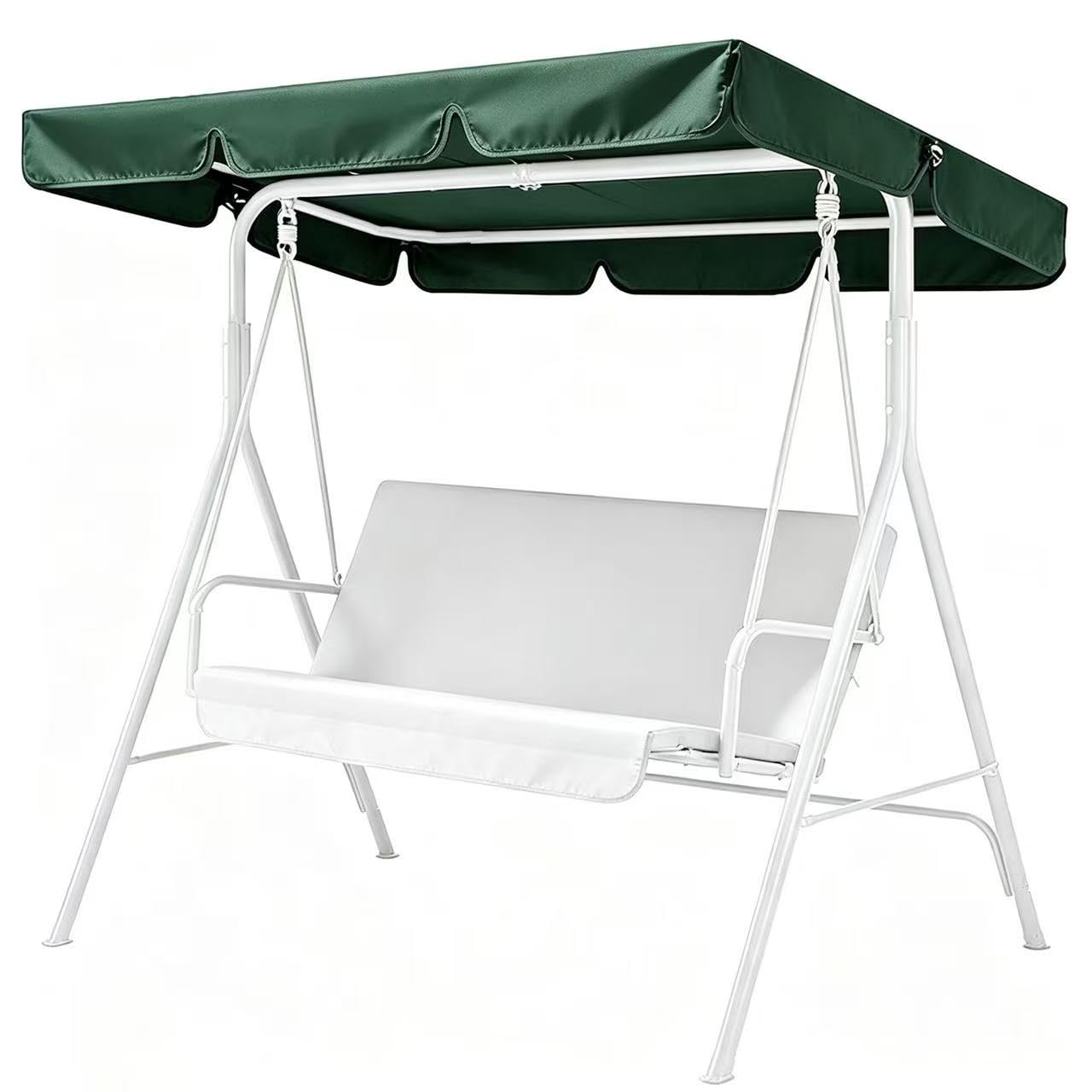 Toldo para columpio jardín tela Oxford 600D impermeable de 164x114x15 cm color verde