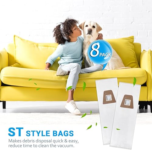 Miniatura 8 de Bolsas de vacío Style ST compatibles con aspiradora vertical comercial Sanitaire serie S600 SC600 SC678 SC688 SC800 SC888 SC888J SC889, parte #