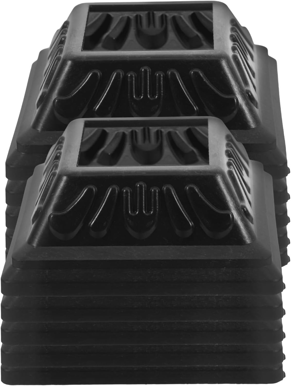 Levemolo 10pcs Black Fence Post Skirt and Deck Post Trim Plastic Base Covers Vinyl Sleeve Column Wraps for Indoor Outdoor Railings and Porch Protection