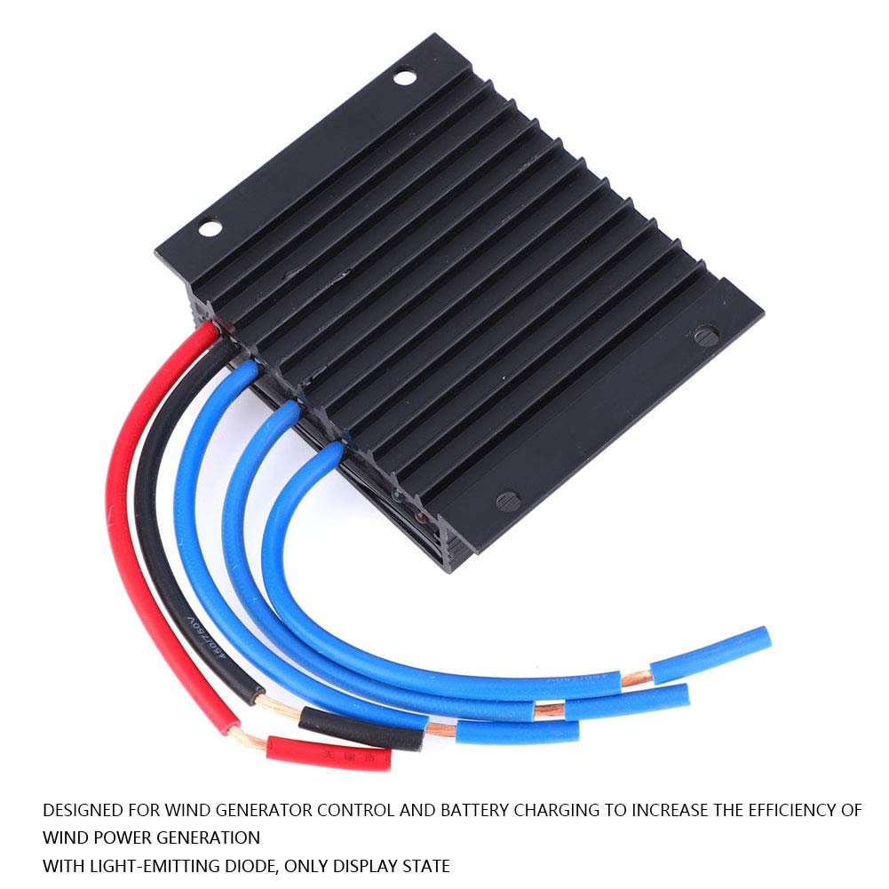 Controller per Generatore Eolico PWM in Lega di Alluminio con Diodo Emettitore di Luce per Barche da Pesca, Lampioni, Casa, Sorveglianza