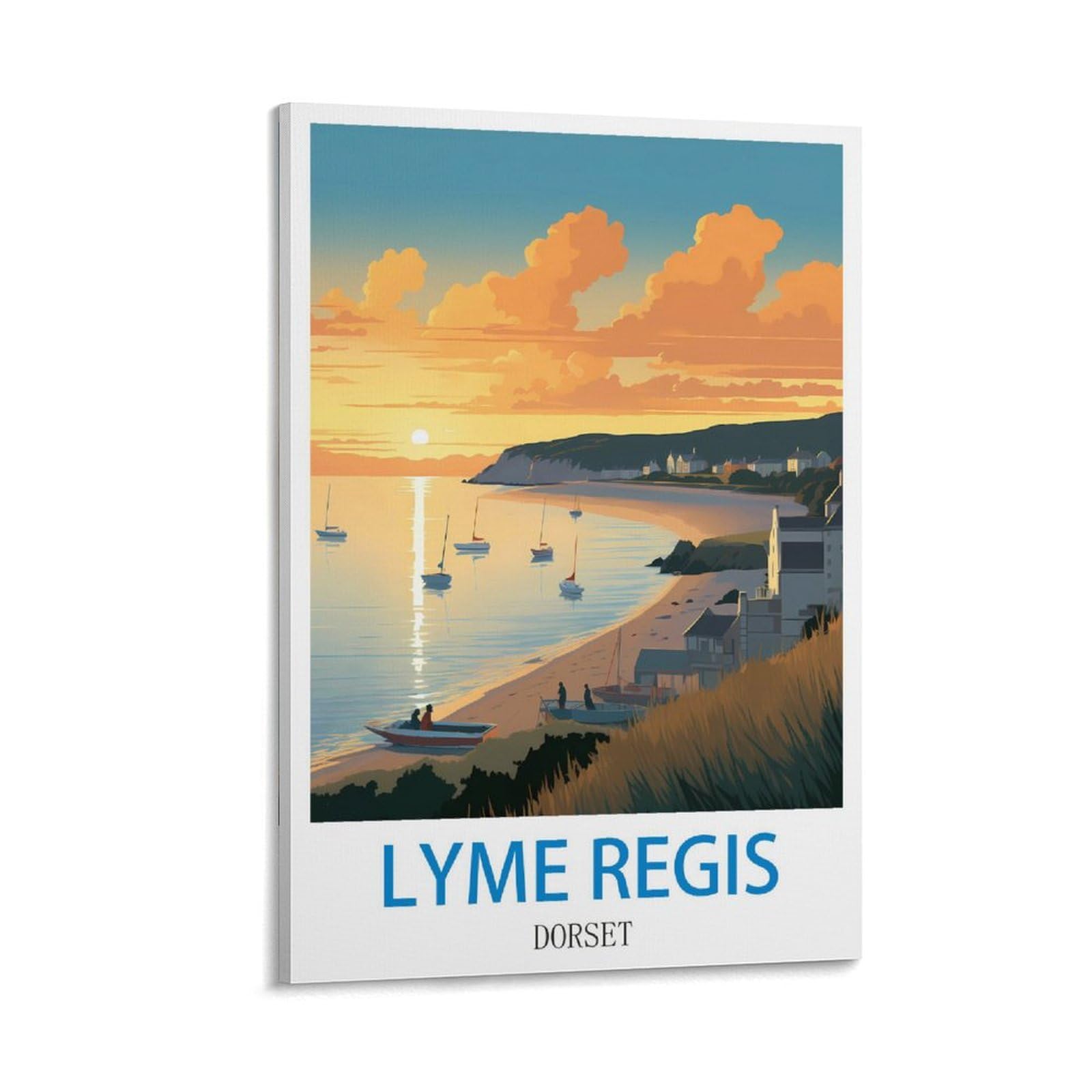Ndoud Lyme Regis Dorset Vintage Travel Poster 12x18inch(30x45cm) Wall Art Picture Print Canvas Painting for Living Room Home Decor