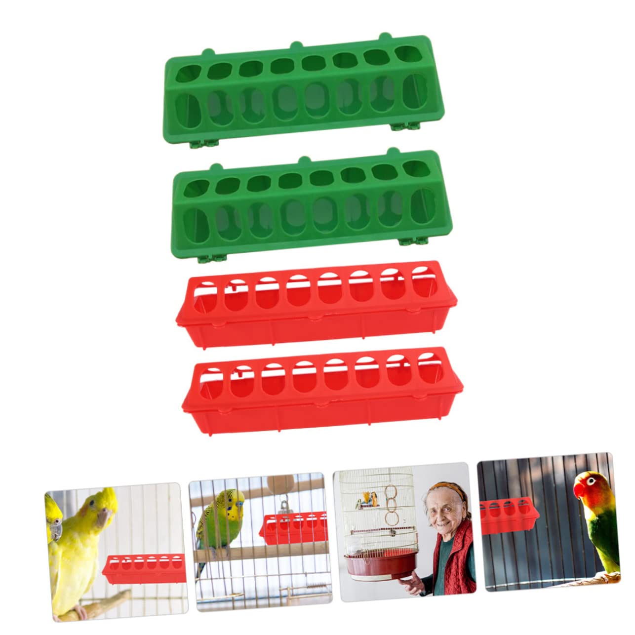Mangiatoia per Colombe in Plastica Multiuso 4 Pezzi