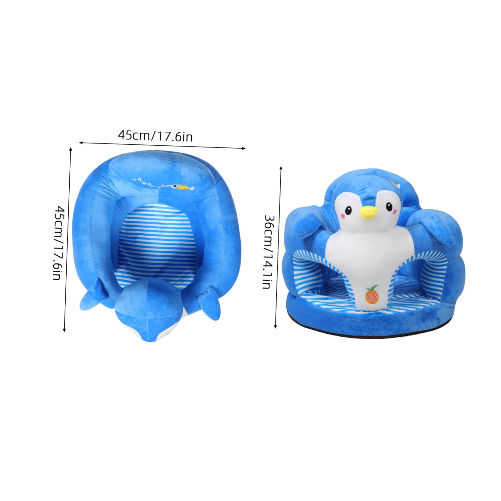 JOINPAYA Portable Sofa Support Chair for Boy Girl Thickened Floor Seat Cushion with Cartoon to Sit Feeding Play Chair for Newborns