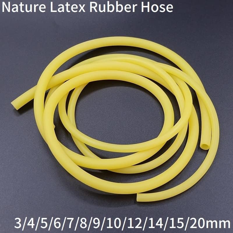 2M/5M High Resilient Elastic Tube Nature Latex Rubber Hoses Surgical Medical Tube Fitness for Forearm and Wrist Training Tool Accessories (Size : 5M, Color : ID15mm X OD20mm)