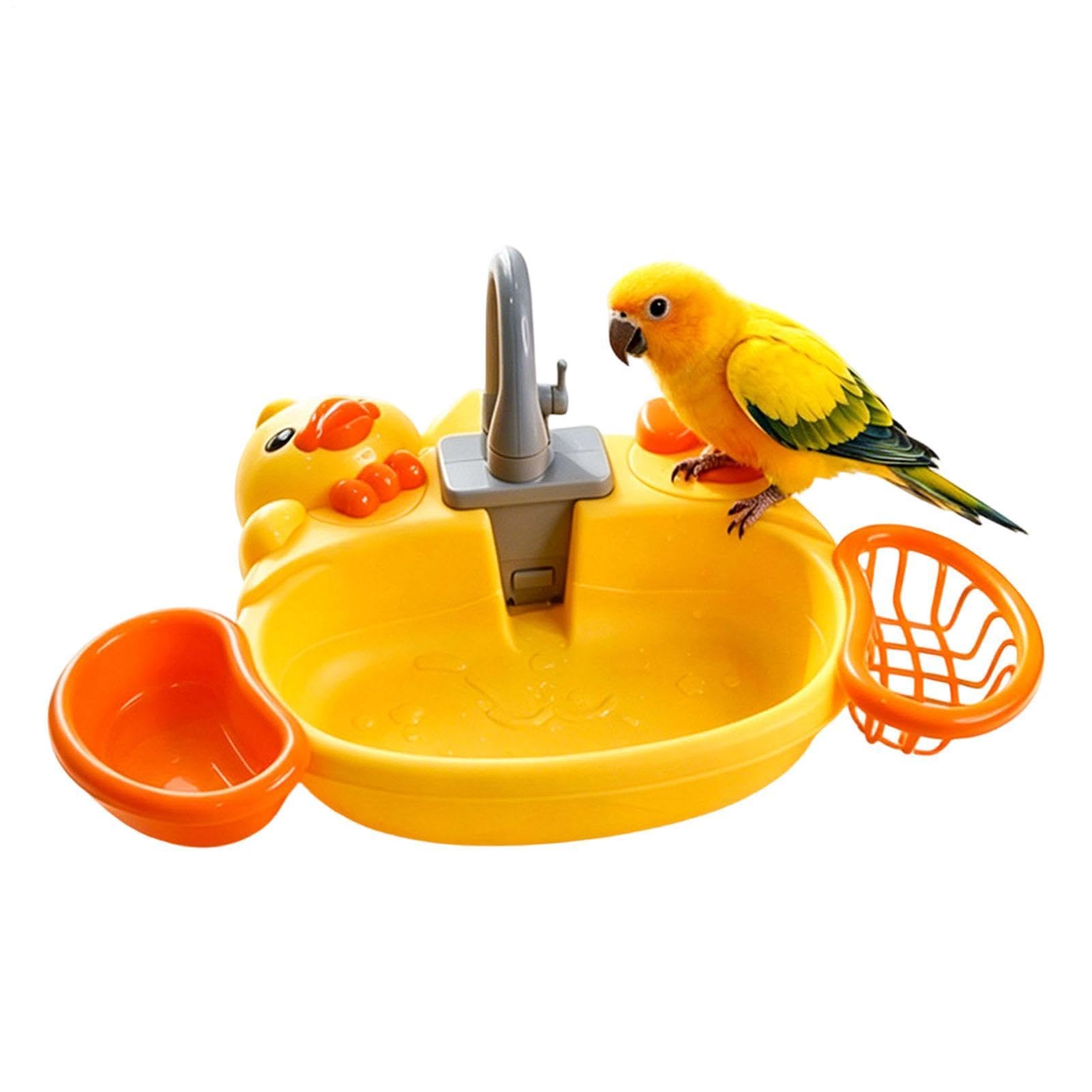 Genérico Ducha para Pájaros Juguetes Eléctricos Rotativos Acuáticos | Baño De Jaula Interior Para Periquitos Cacatúa Ninfa, Pinzón, Cacatúa, Loro Gris Africano, Exterior, Balcón, Jardín Y