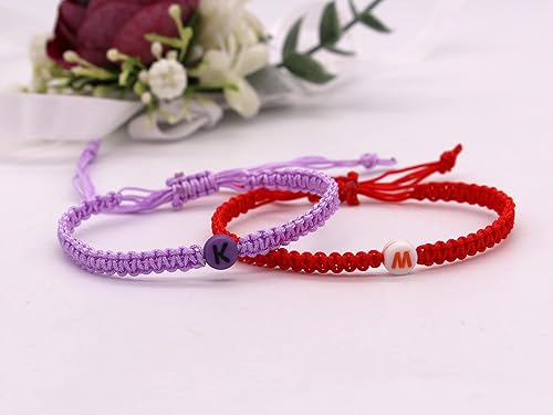 Miniatura 3 de Couple Bracelets Initial Bracelets Personalized Matching Bracelets for Boyfriend Girlfriend Adjustable Bracelet for Best Friends Bracelet Friendship