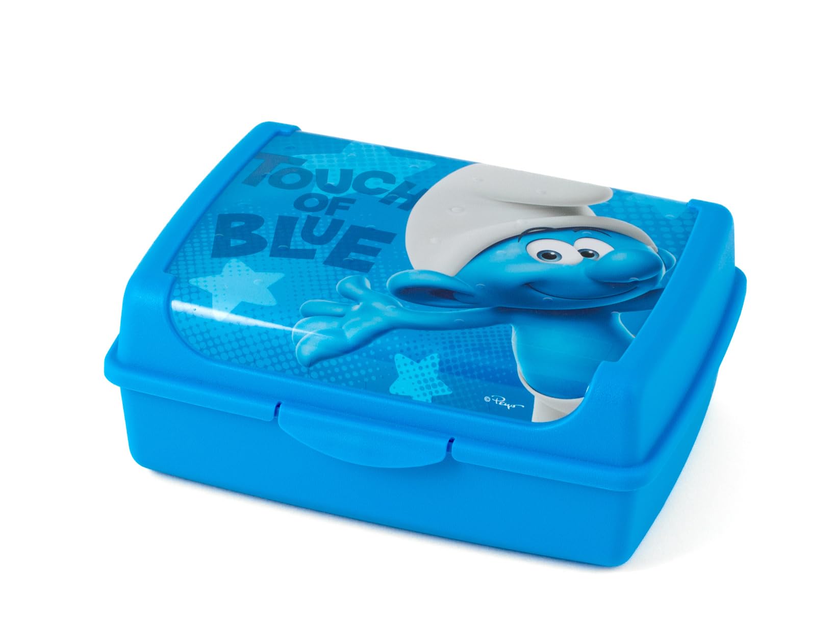 Lulabi Smurfs Touch Blue Lunch Box in Decorated Polypropylene, 17 x 13 x 6.5 cm