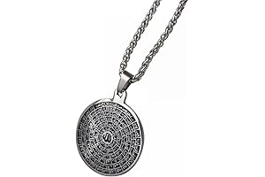 Stainless Steel Necklace Featuring the 99 Names of Allah for Men and...