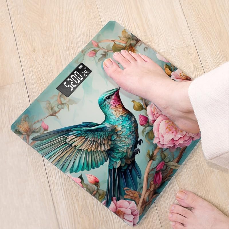 Miniatura 7 de Báscula digital para peso corporal Báscula de peso de baño de alta precisión de 400 libras con pantalla retroiluminada, báscula personalizada para