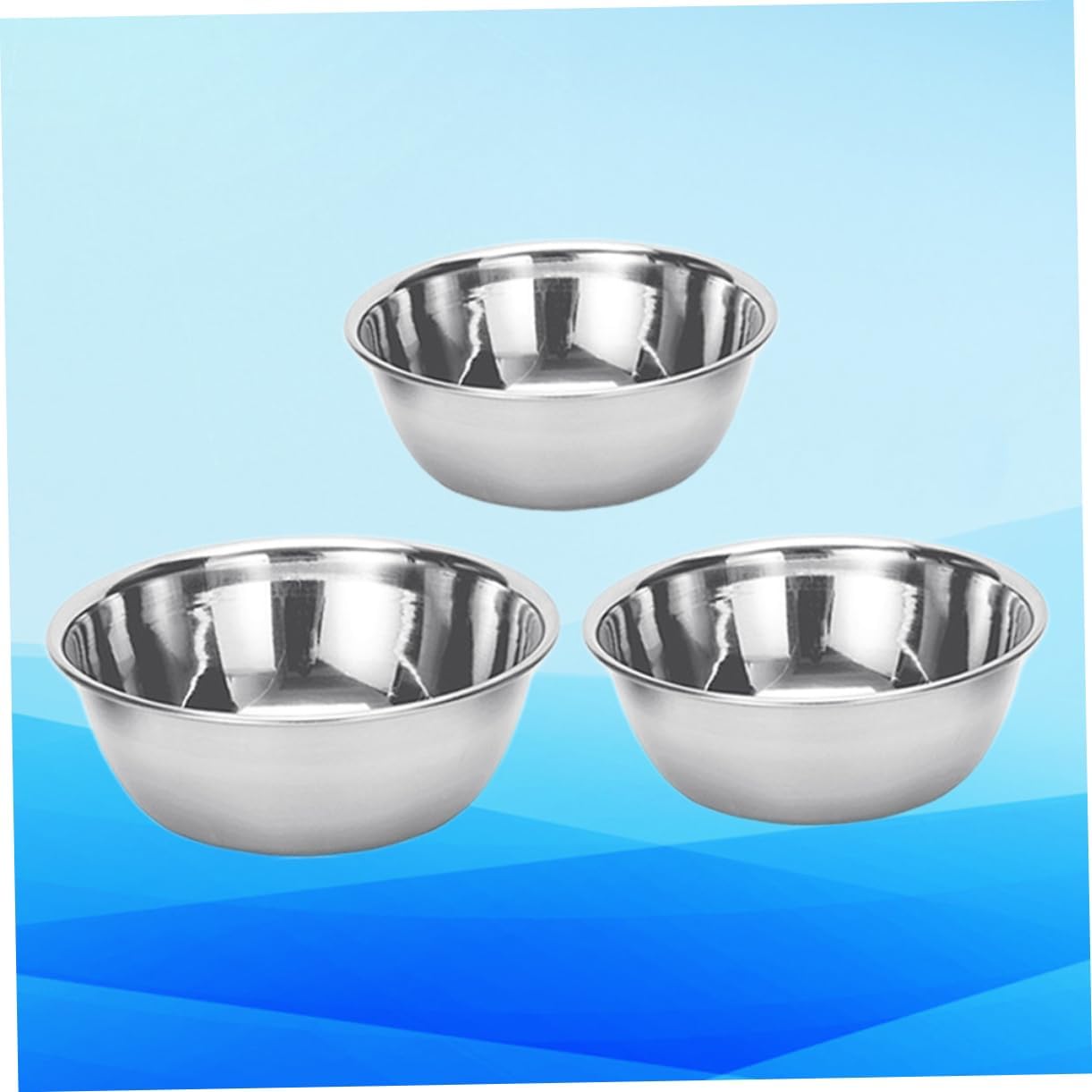 3 Piece Stainless Steel Medicine Bowl Set, Round 201 Steel