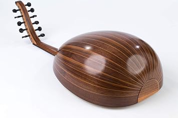 Arabic Oud made of Beautiful Walnut Wood, with Kurschenr String & Ebony pegs. with Case & Free Risha