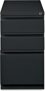 Lorell LLR49521 Mobile File Pedestal, Black