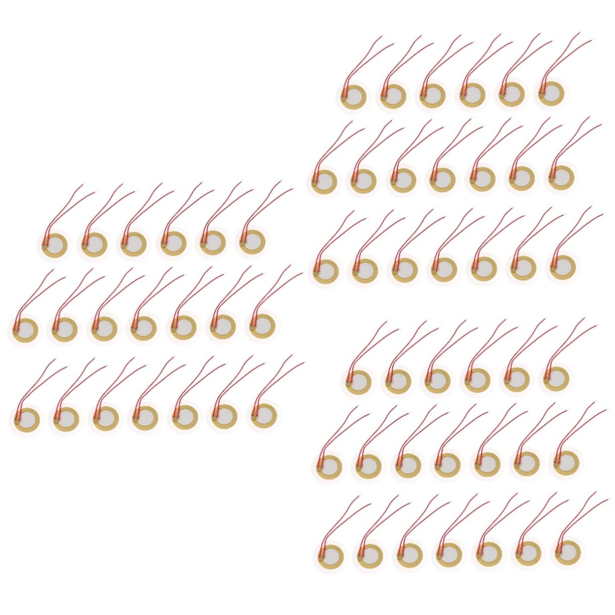 60 Pcs Buzzer Trigger Drum Disc Musical Piezo Sounder Sensor Instrument Piezo Sounder Sensor Drum Piezo Discs Piezo Amplifiers Discs Music Piezo Sounder Sensor