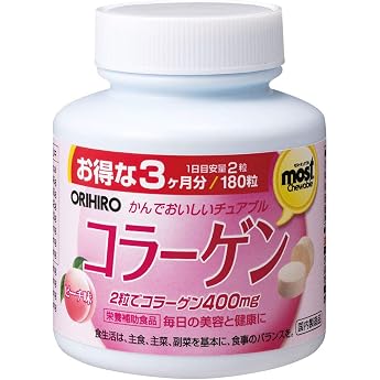 Orihiro MOST Chewable Collagen, 180 Tablets