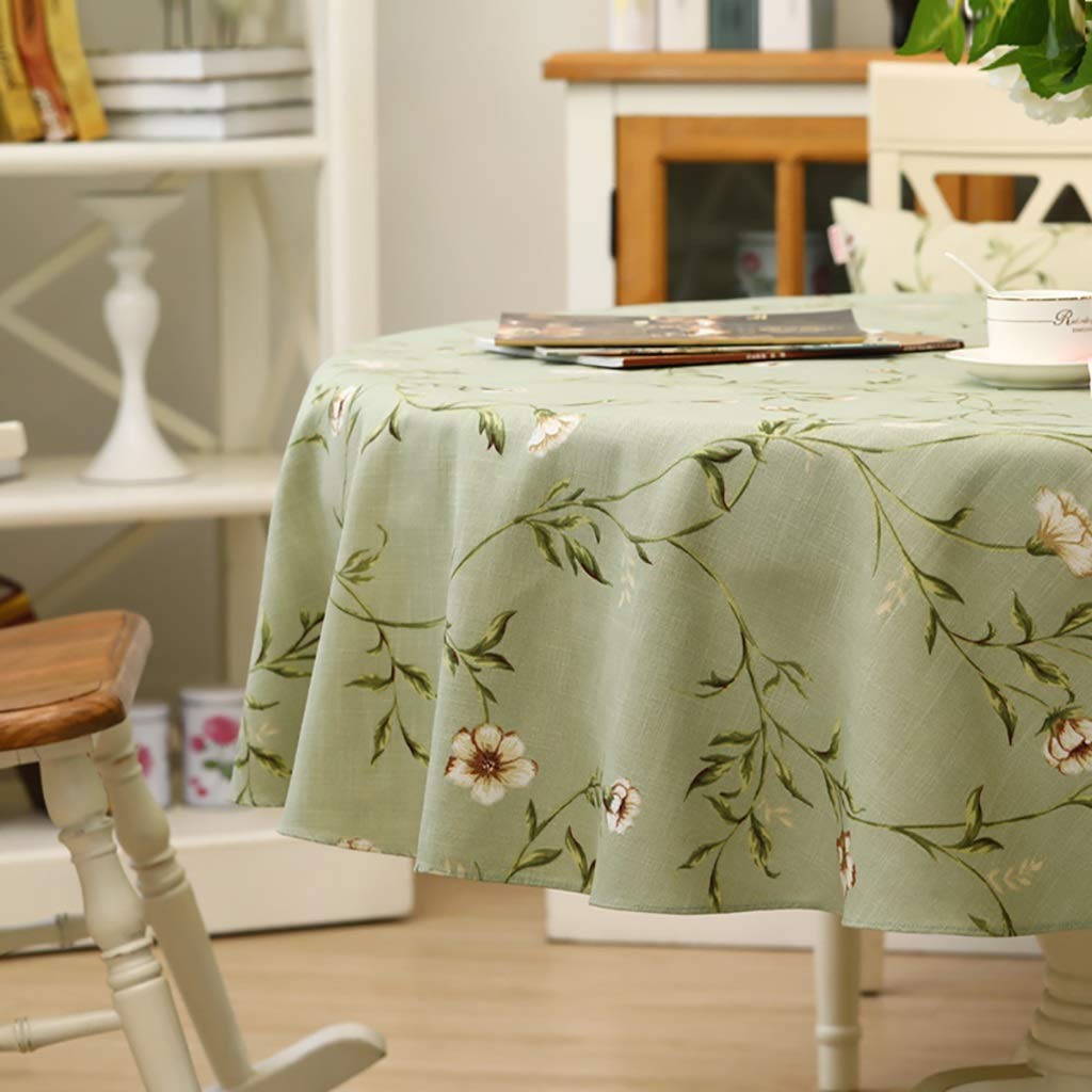 Nappe table ronde anti-tache en tissu moderne pour mobilier usé