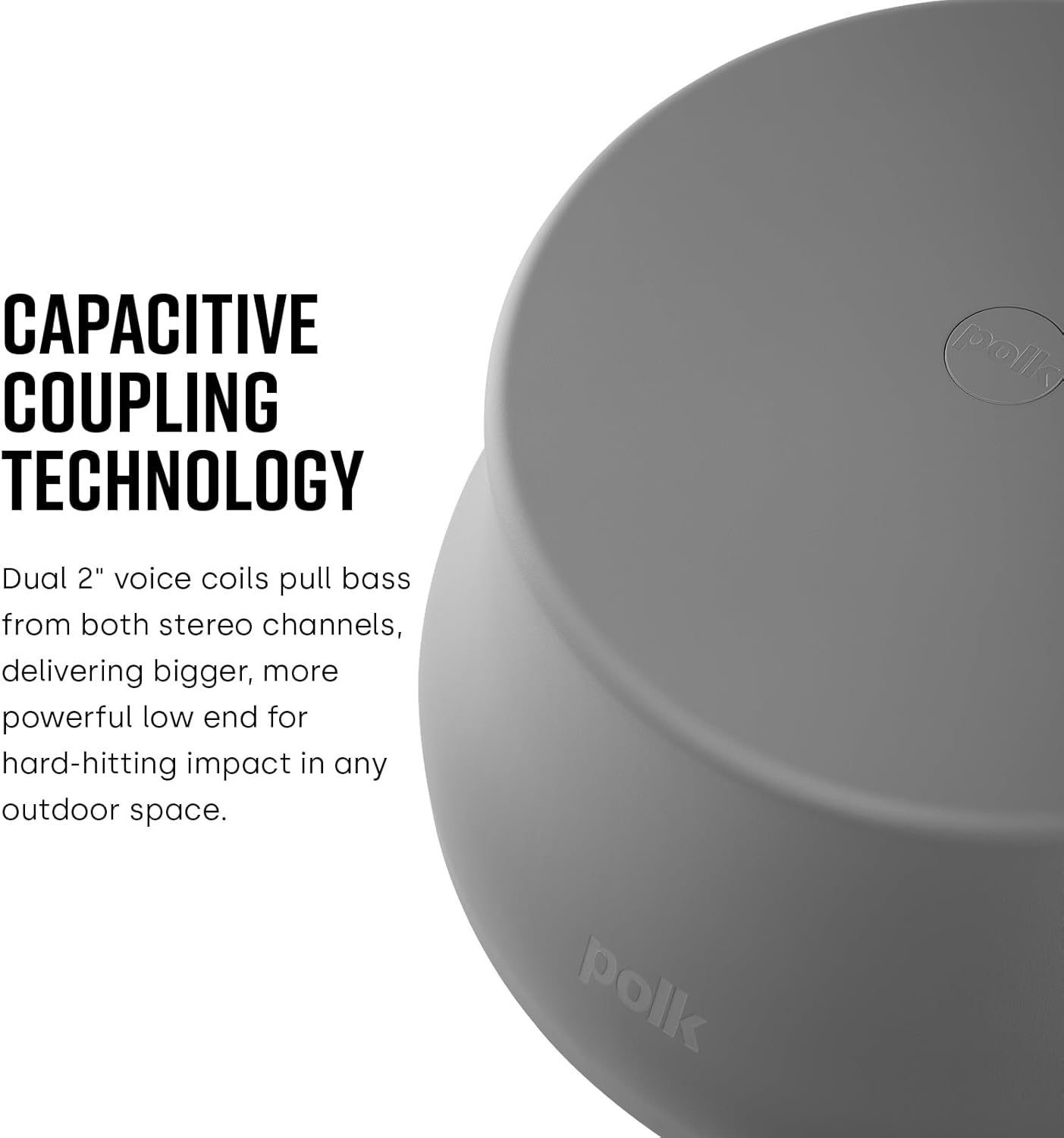 Polk Audio Atrium SUB100 Outdoor Passive Subwoofer, Features 10" Long-Throw Dynamic Balance Driver, Down Firing Subwoofer Speaker, All-Weather Durability, Terracotta