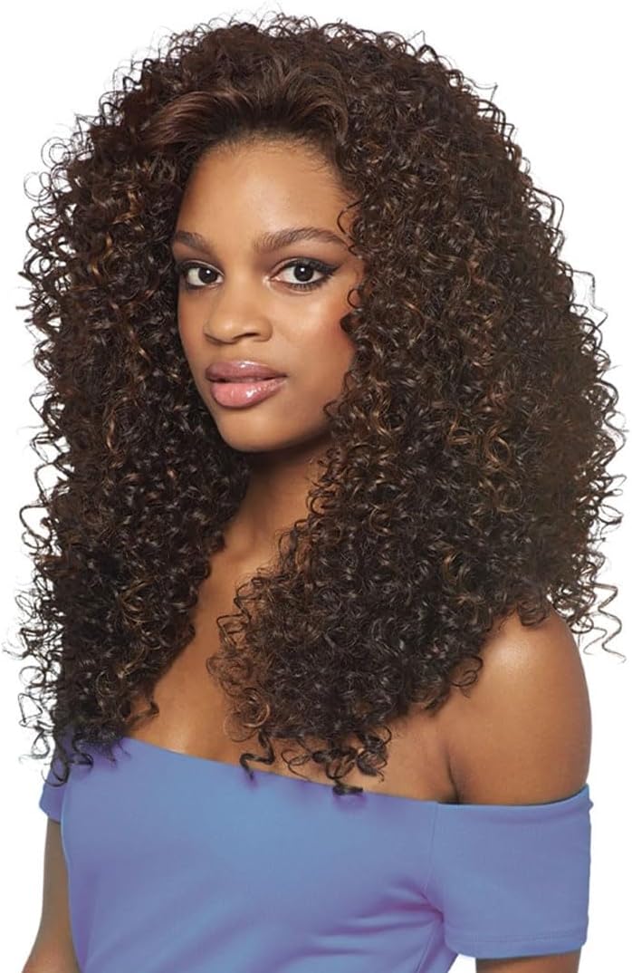 S1B/BU : Outre Synthetic Hair Half Wig Quick Weave Batik Dominican Curly (S1B/BU)