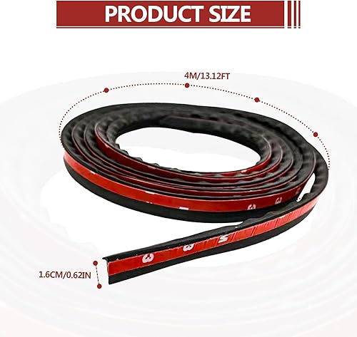 Miniatura 2 de Tira universal de goma para ventana de automóvil, sellado de moldura de borde de parabrisas de automóvil, burlete autoadhesivo, 157.48 pulgadas13.1