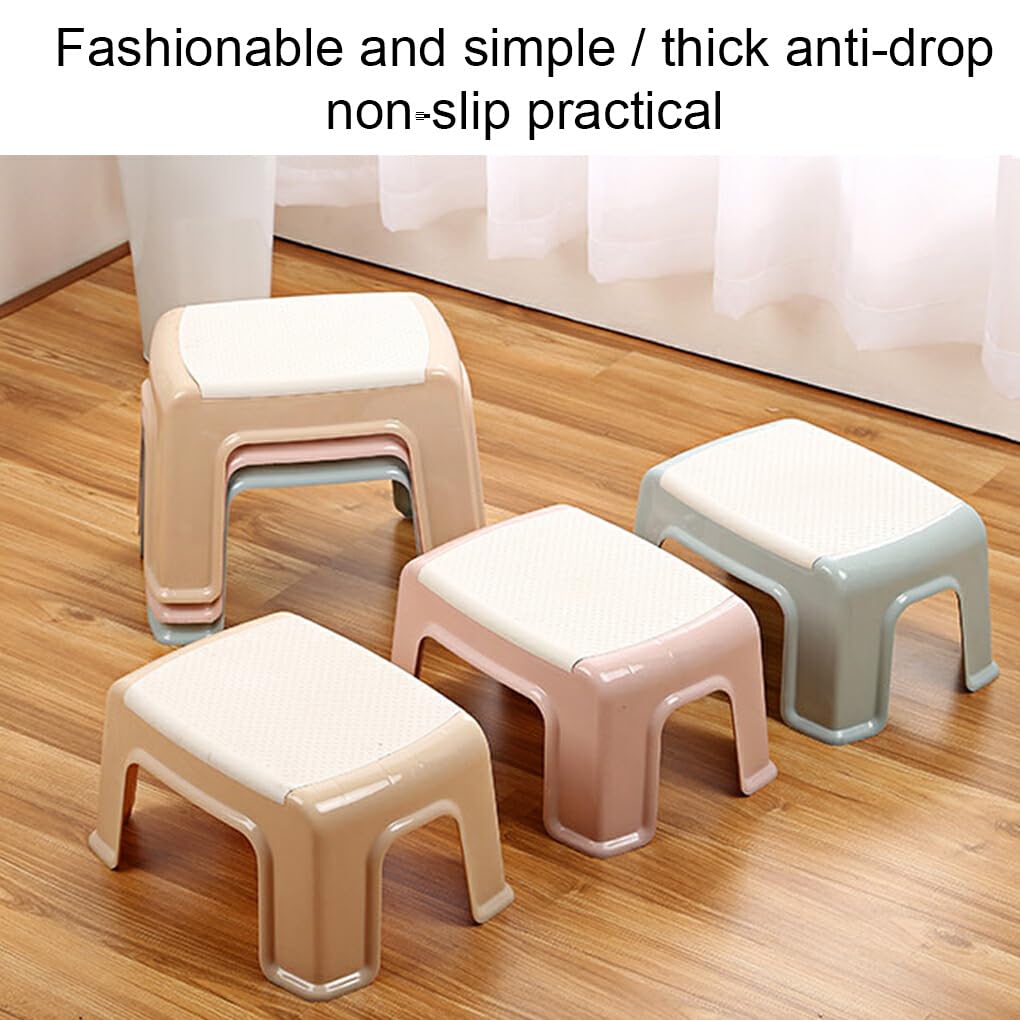 Sgabello In Plastica Per Bambini - Antiscivolo, Ispessito, Arancione, Per Cambio Scarpe, Bagno, Asilo, Soggiorno