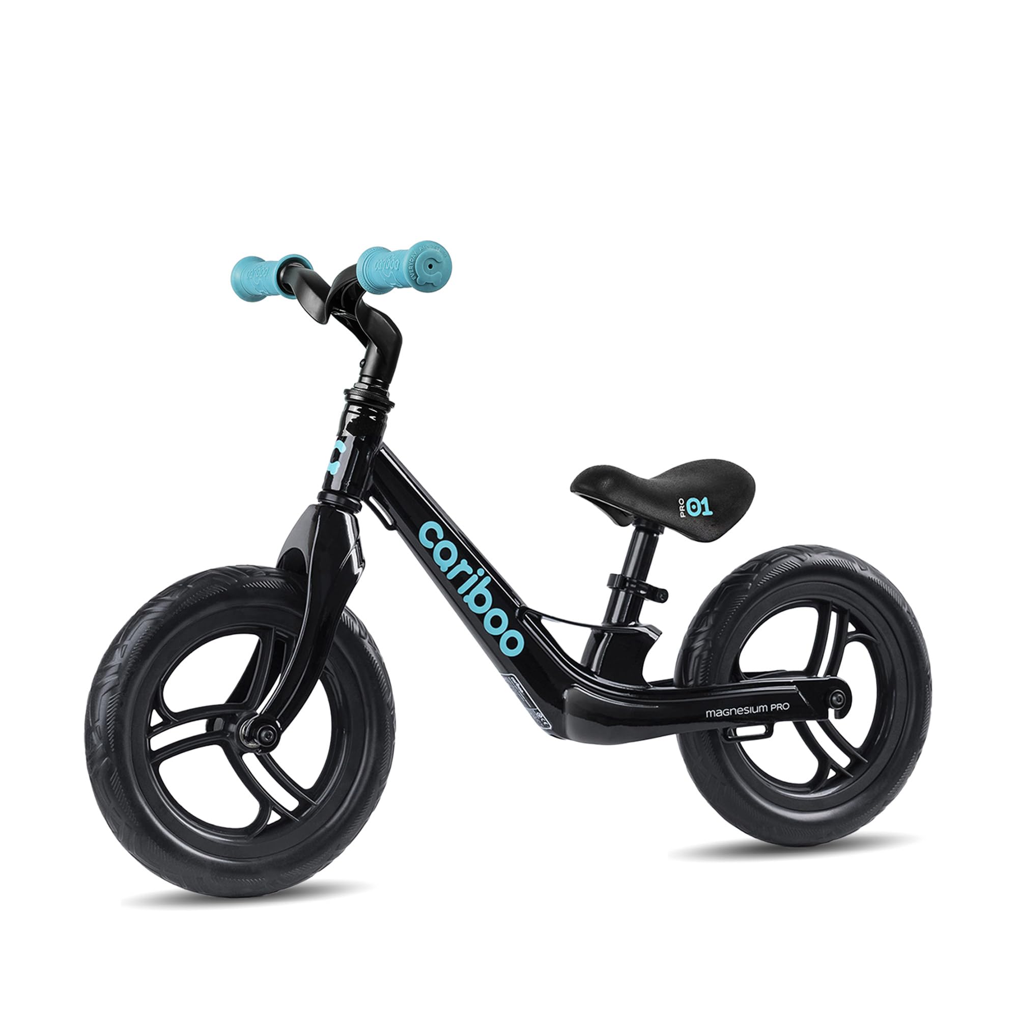 cariboo Magnesium Pro Bicicleta Sin Pedales para Niños Desde 2 Años Ultraligera Cuadro De Magnesio Ruedas 12 Pulgadas Sillín Ajustable hasta 30 Kg Montaje Rápido