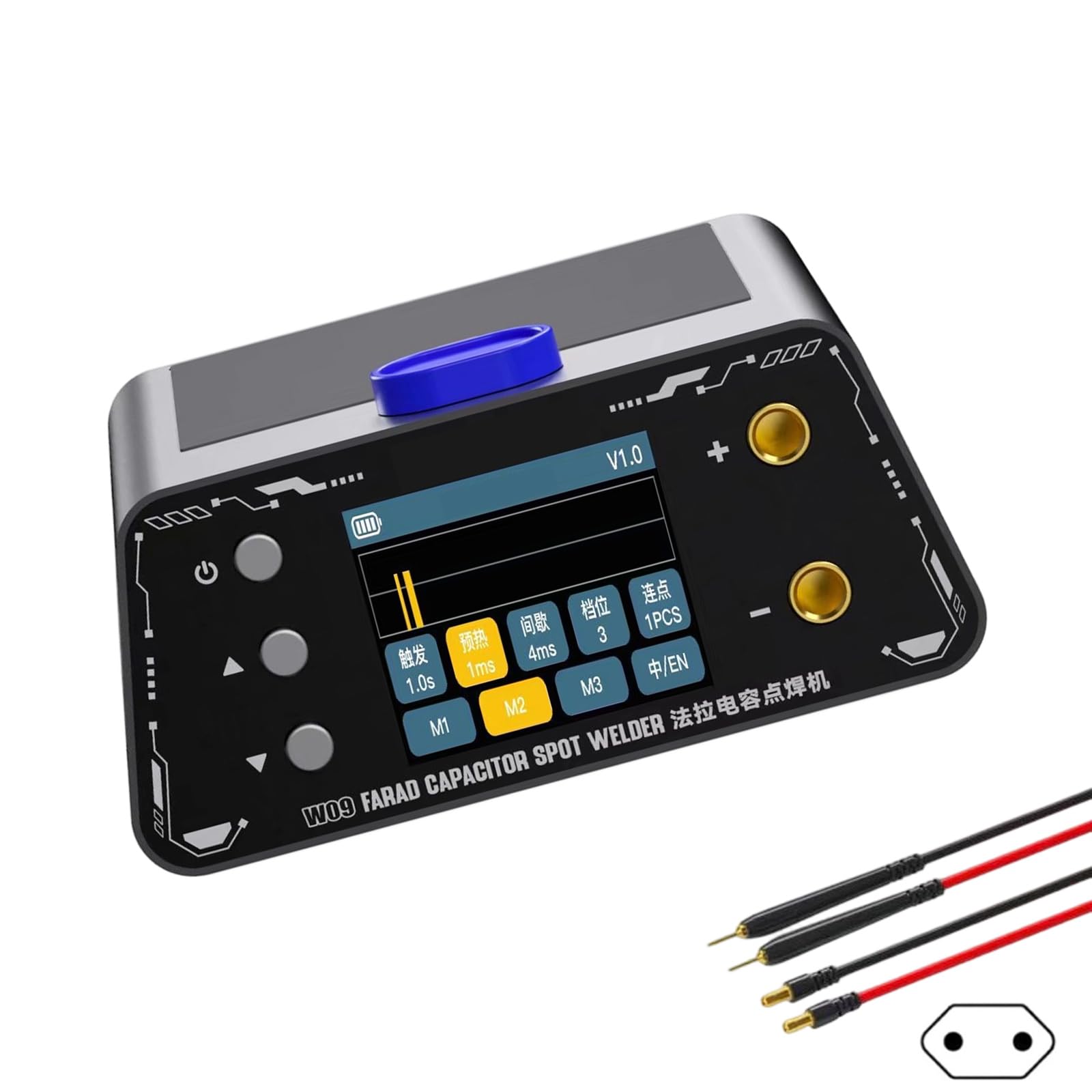 Saldatore multifunzione W09 5500W 1100A per saldatura batterie | Riparazione professionale del nichel della scheda controllo del gruppo batteria da 5500 W 1100 A con