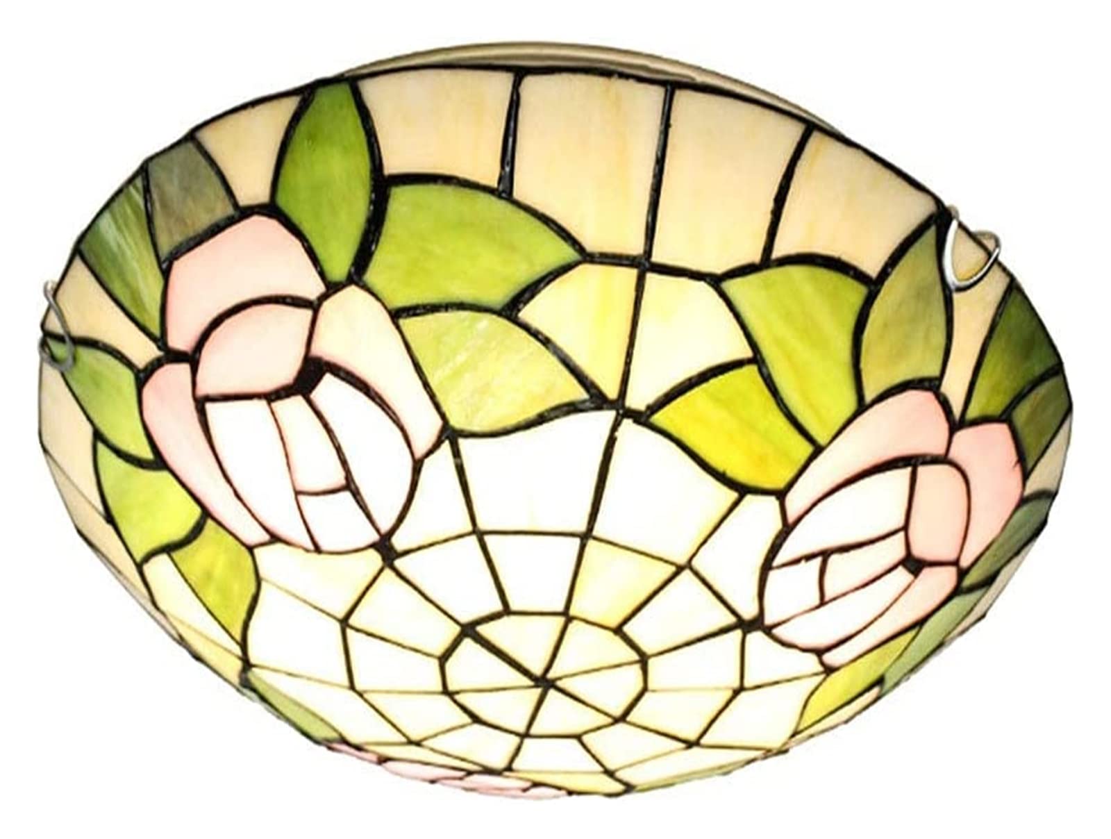 KXEcoLife Ceiling Lamp Tiffany Garden Lamps Modern Light Fixture E27 Flush Mount Circle Lampshade Corridor Living room Dining Bedroom Bedside (Size : 30cm) Comfortable anniversary