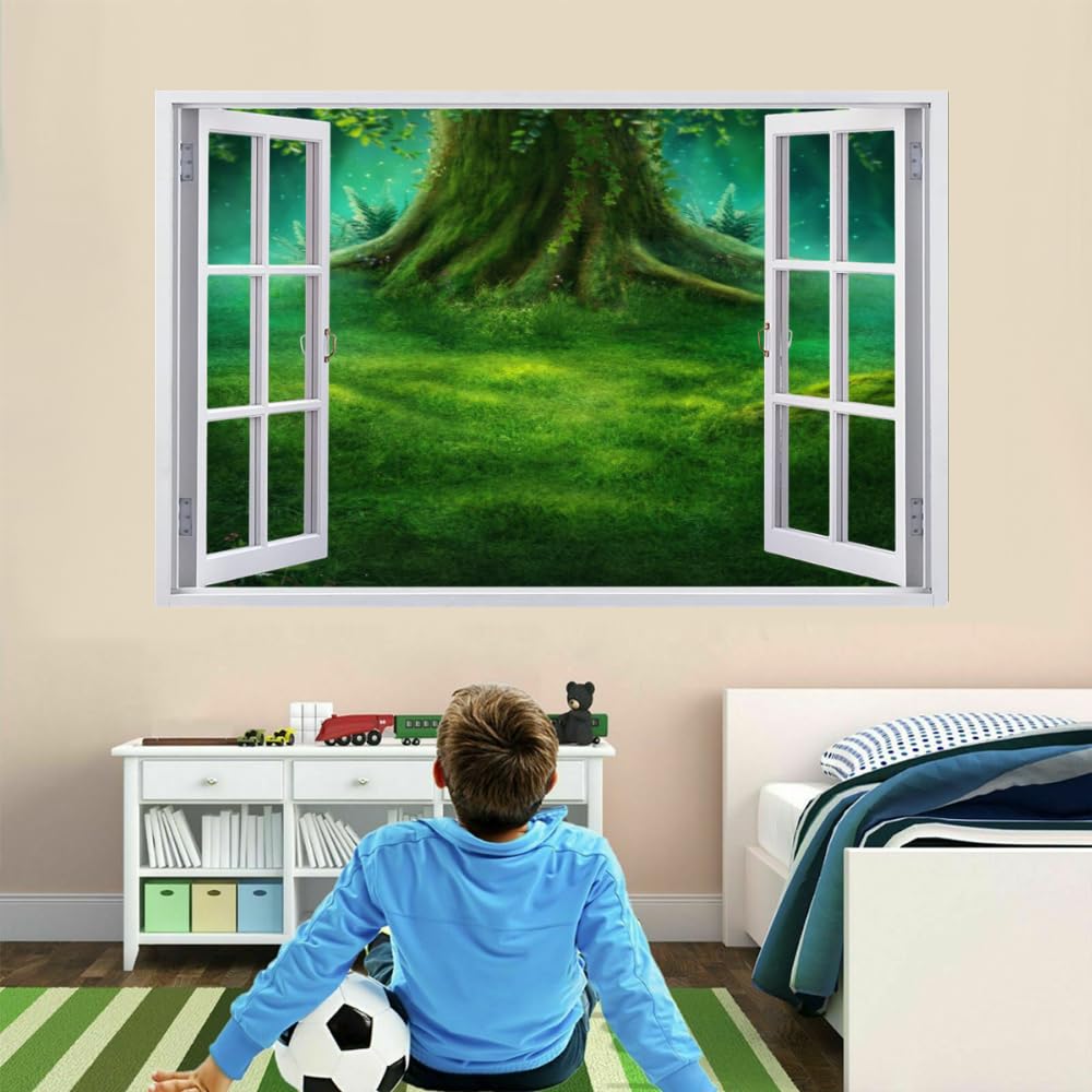 Decalcomanie Da Muro Art Wall Tattoo 3D Fracassato Albero Della Foresta Muro Della Stanza Dell'Autoadesivo Smontabile Della Parete Sogno Per Bambini Con Tatuaggio Adesivo Murale Bedroom Decor