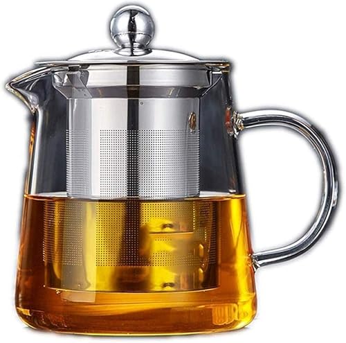 Miniatura 1 de Tetera de acero inoxidable con filtro de vidrio para el hogar resistente al calor engrosamiento de alta temperatura tetera de servicio de flores