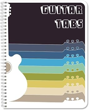 BookFactory Guitar Tablature Notebook, 8.5" x 11" Wire-O, 120 Pages