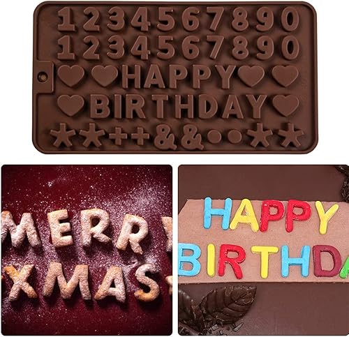 Miniatura 6 de Moldes de silicona del alfabeto para hormigón de cemento mayúscula número molde de resina pastel molde DIY yeso hecho a mano herramientas de