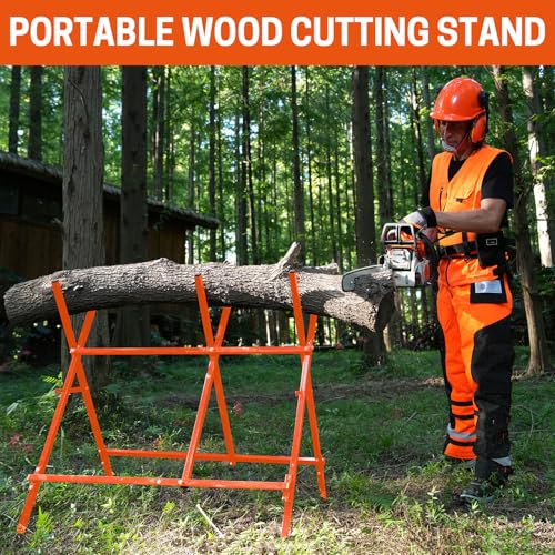 Chevalet de travail réglable pour couper les bûches de 27 cm sans fatigue