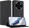 Leather Wallet Case for Infinix GT 50 Pro 5G, Premium PU Business Flip case with Card Slots, Magnetic Closure, Shockproof Protective Cover. Black