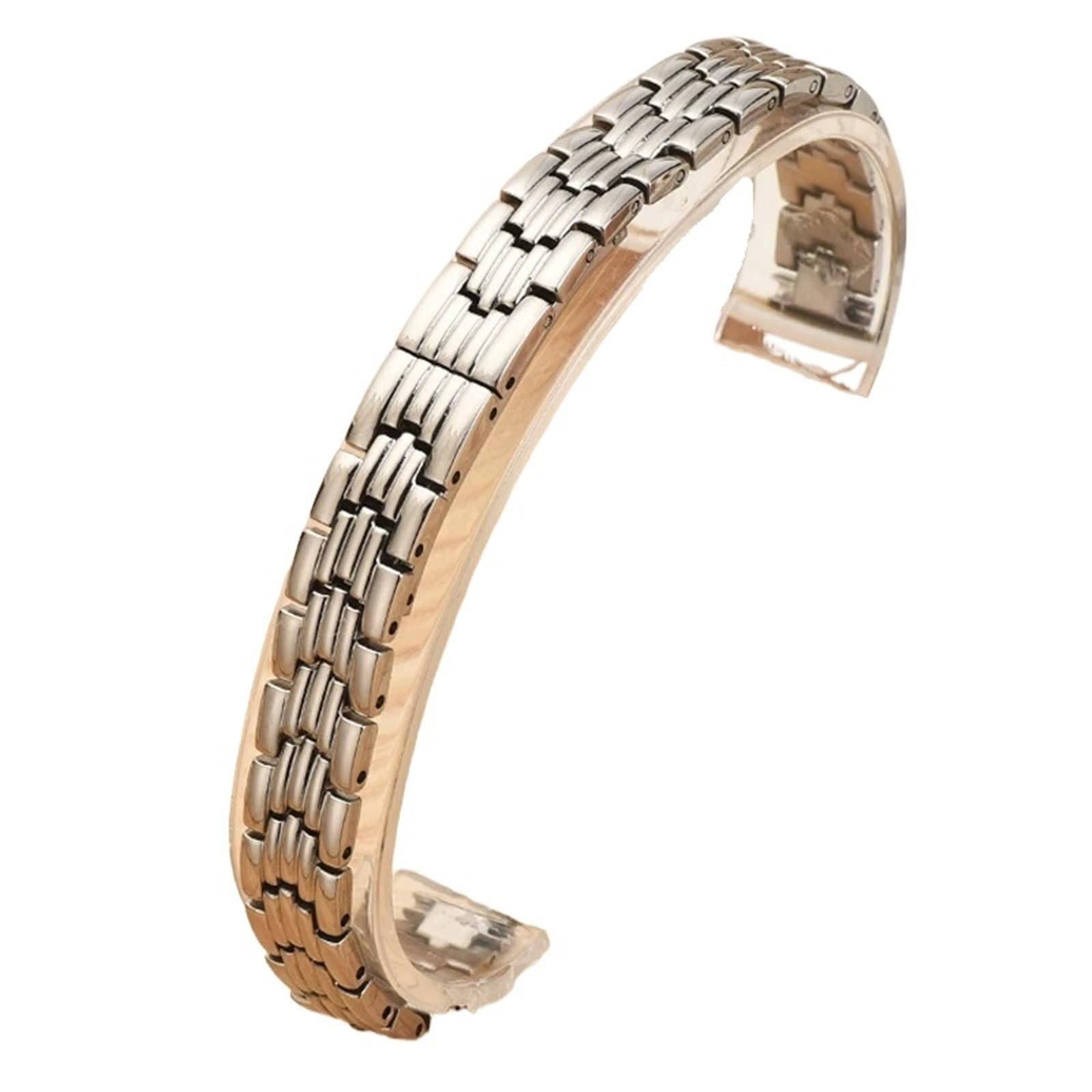 Pasek do zegarka unisex ze stali nierdzewnej ze składanym zapięciem Casualowa opaska biznesowa 8mm 10mm 12mm 14mm