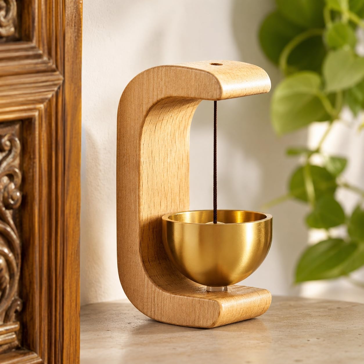 Magnetic Shopkeeper’s Bell – Wood & Brass Door Chime for Shop, Porch, Garden, Restaurant, Refrigerator & Home-image-17