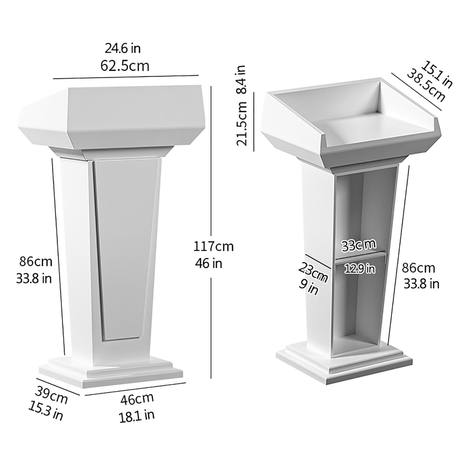 Pupitres professionnels pour églises, podiums de réception et de conférence, bureau de haut-parleur pour auditoriums et salles de classe, Kanzel polyvalent pour événements et présentations