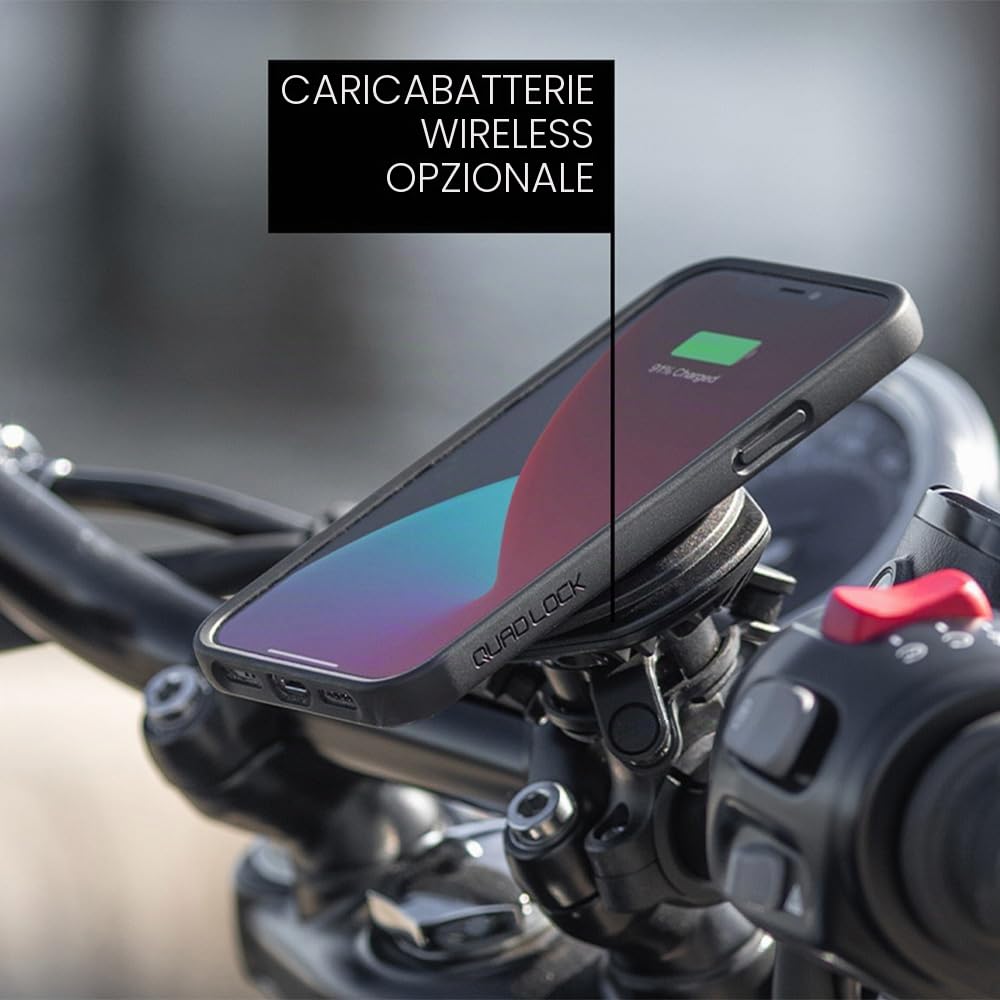 Quad Lock Supporto Stelo Forcella per Moto (Solo Il Supporto da Moto) per iPhone e telefoni Samsung Galaxy