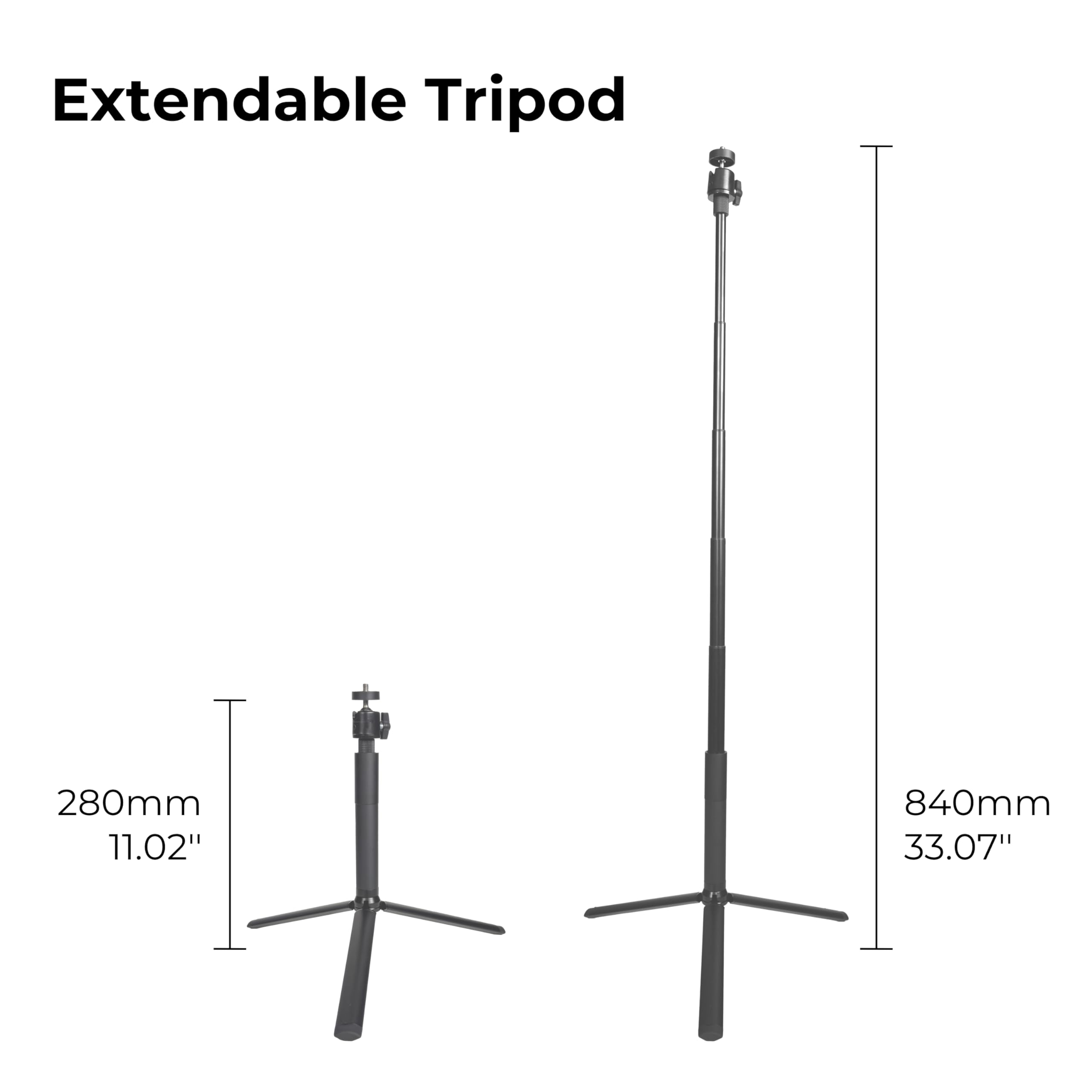 YoloLiv Trípode Extensible, trípode de Escritorio para cámara Web YoloCam S3, Ligero, Resistente, Soporte Plegable para grabación de Video, reuniones, transmisión