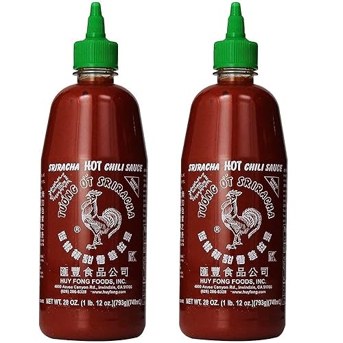 Salsa de chile picante Sriracha 28oz, paquete de 2