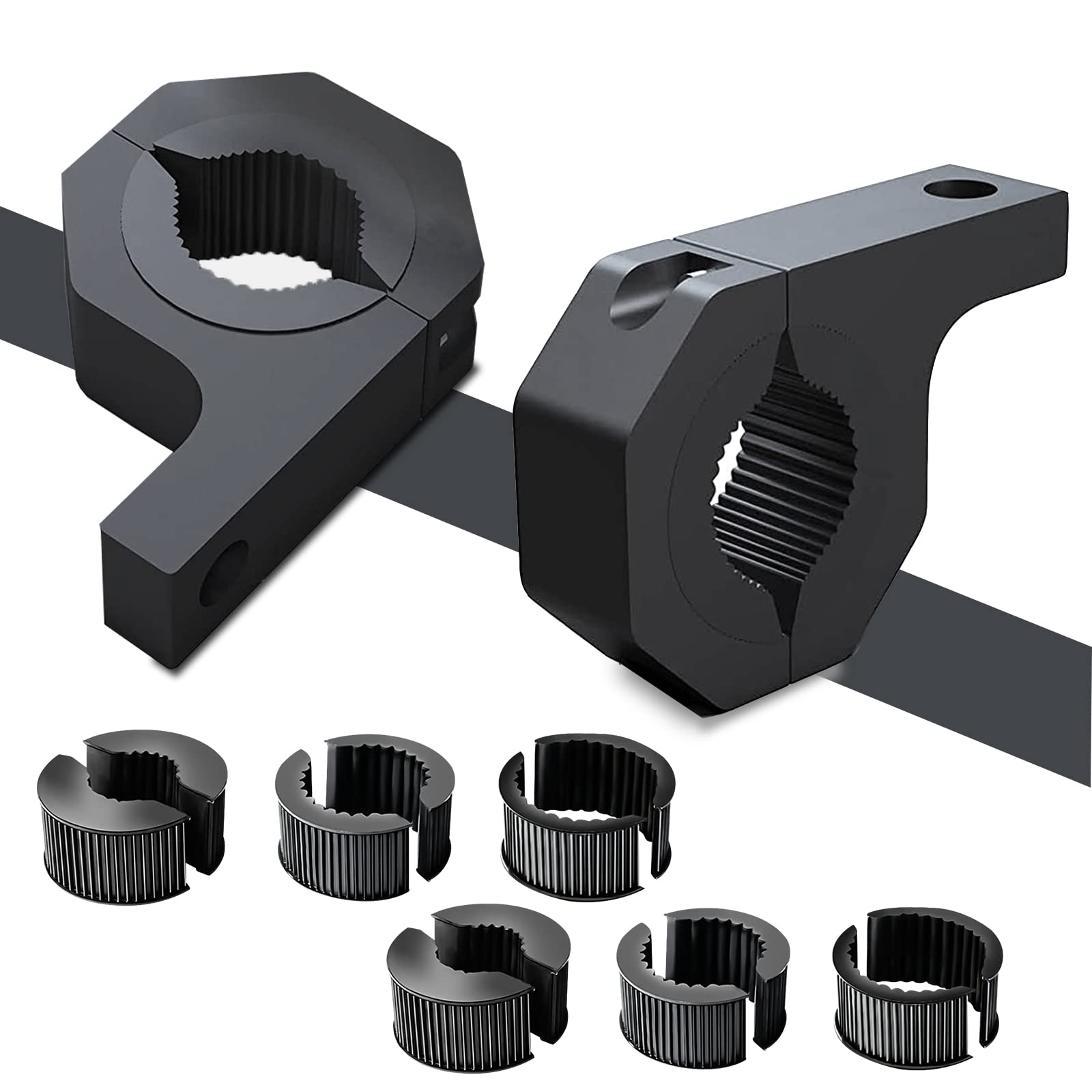 DING.PAI LED Light Fixture Mounting Bracket Off Road Light Horizontal Bar Tube Clamp Roof Roll Cage Aluminium Kits for ATV UTV [1"/1.5"/1.75"/2" Inch]…