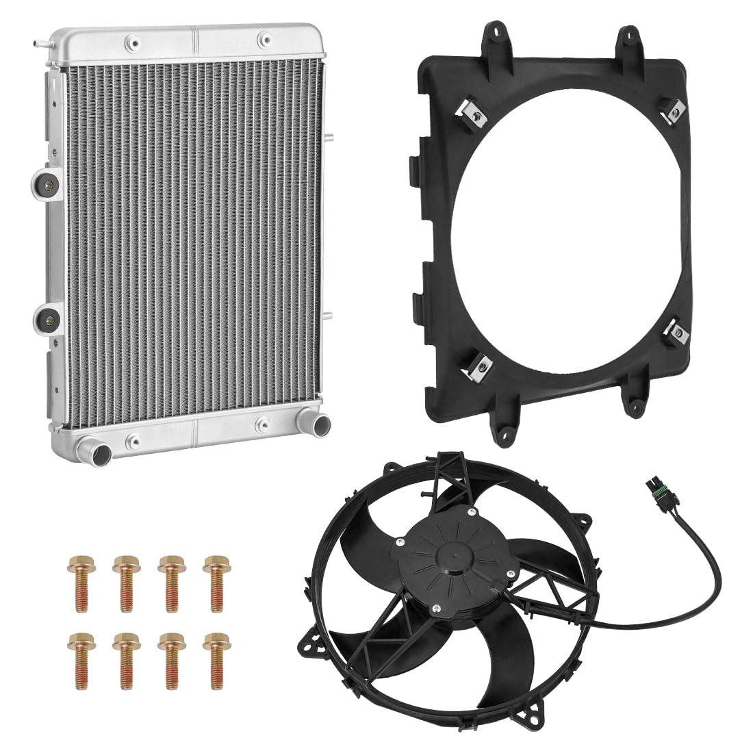 Radiatore in alluminio con ventola di raffreddamento per Polaris Sportsman | per Polaris Sportsman 700 800 MV7 2004–2014 1240521 2410413