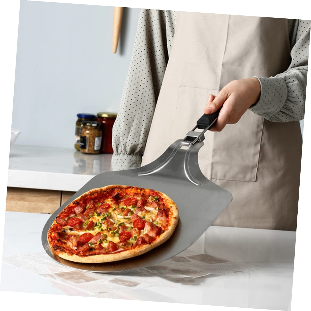 Pelle Acier Spatule De Pour Gâteaux Et Pizzas Outil De Cuisine Pratique Pour Maison Et Restaurant