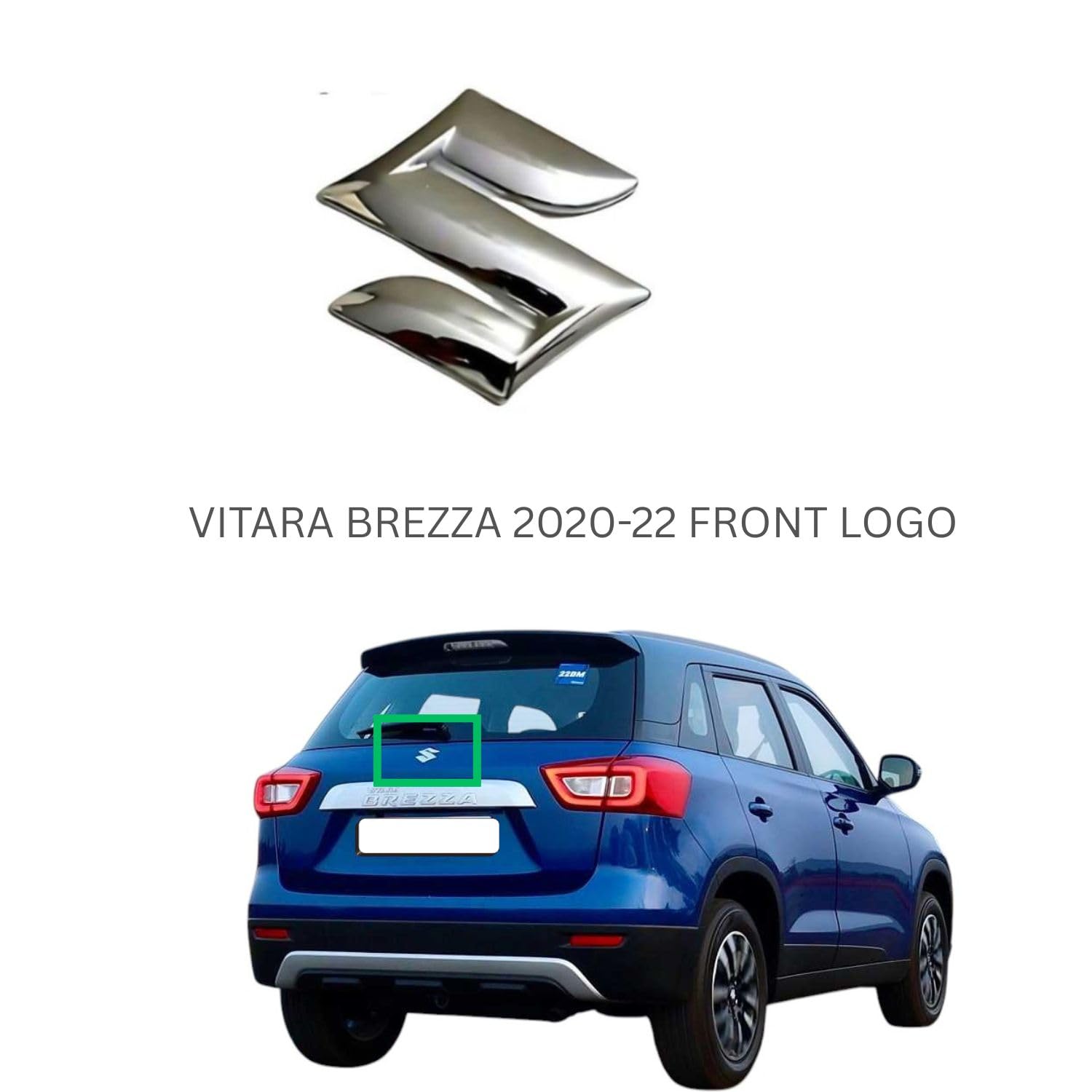 SKM Seller Car 3D Emblem Chrome Finish Logo Monogram Compatible