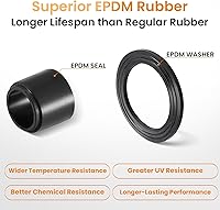 Vista 4 de QILIPSU Prensaestopas de nailon NPT de 1/2, impermeable, IP68 ajustable, para cable de 0.236-0.472 in de diámetro (1/2 NPT, 12 unidades)