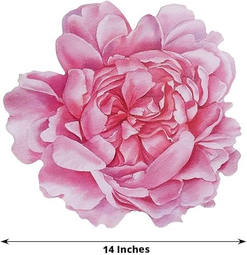 Miniatura 3 de Efavormart - Paquete de 10 manteles individuales de papel de cartón con flores de peonía rosa, 14 pulgadas, desechables, 14.11 ozm