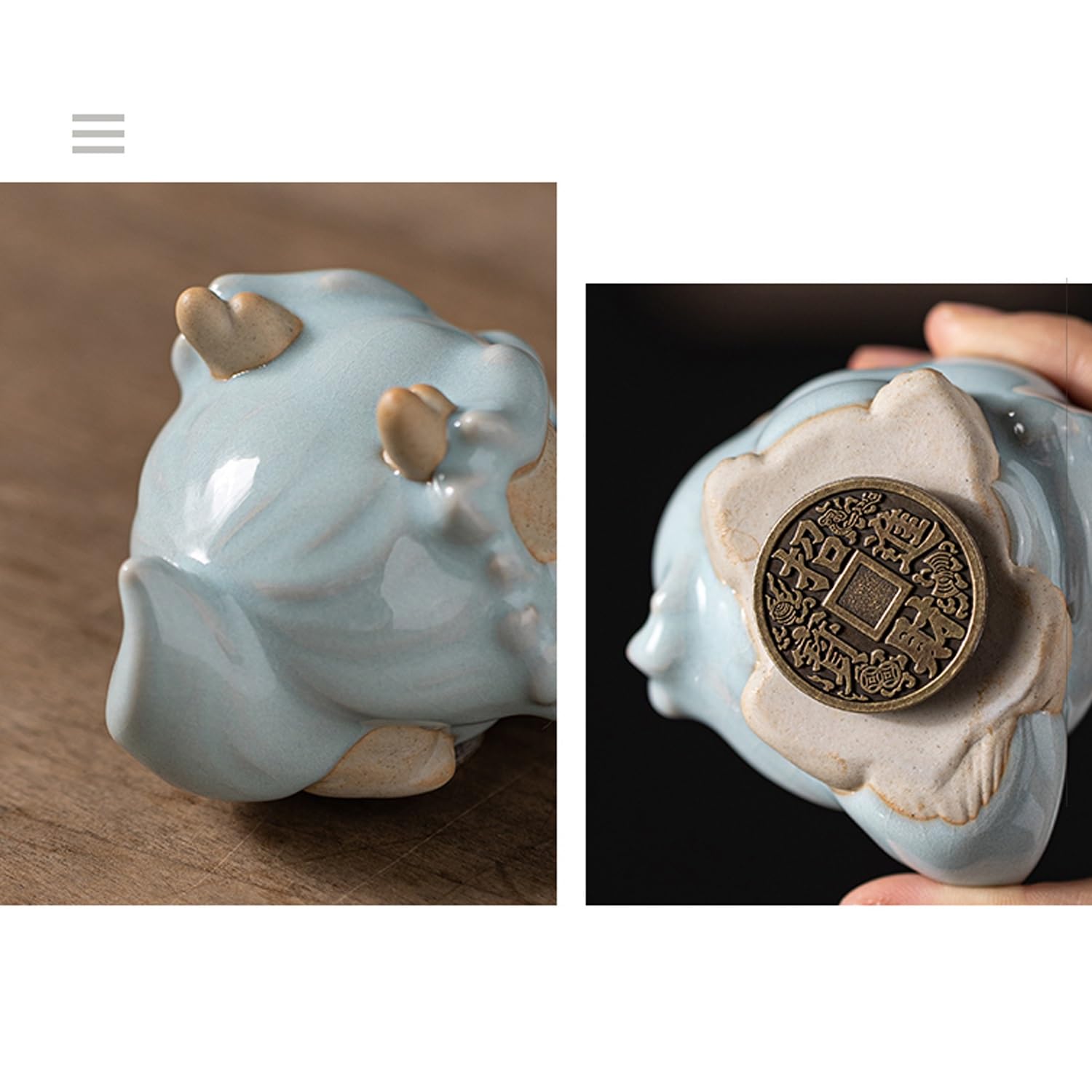 Figurka Boskiej Bestii Ceramiczna Herbata Zwierzę Biurko Ozdoba, Prezenty Dekoracji Stołu Herbaciarni(A)