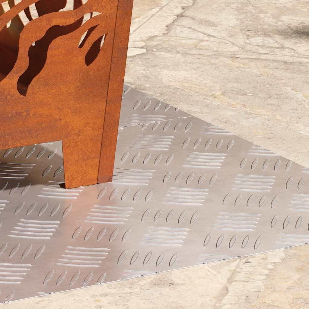 SYDE Stopnie aluminiowe srebrne 2 szt. 70 x 40 cm