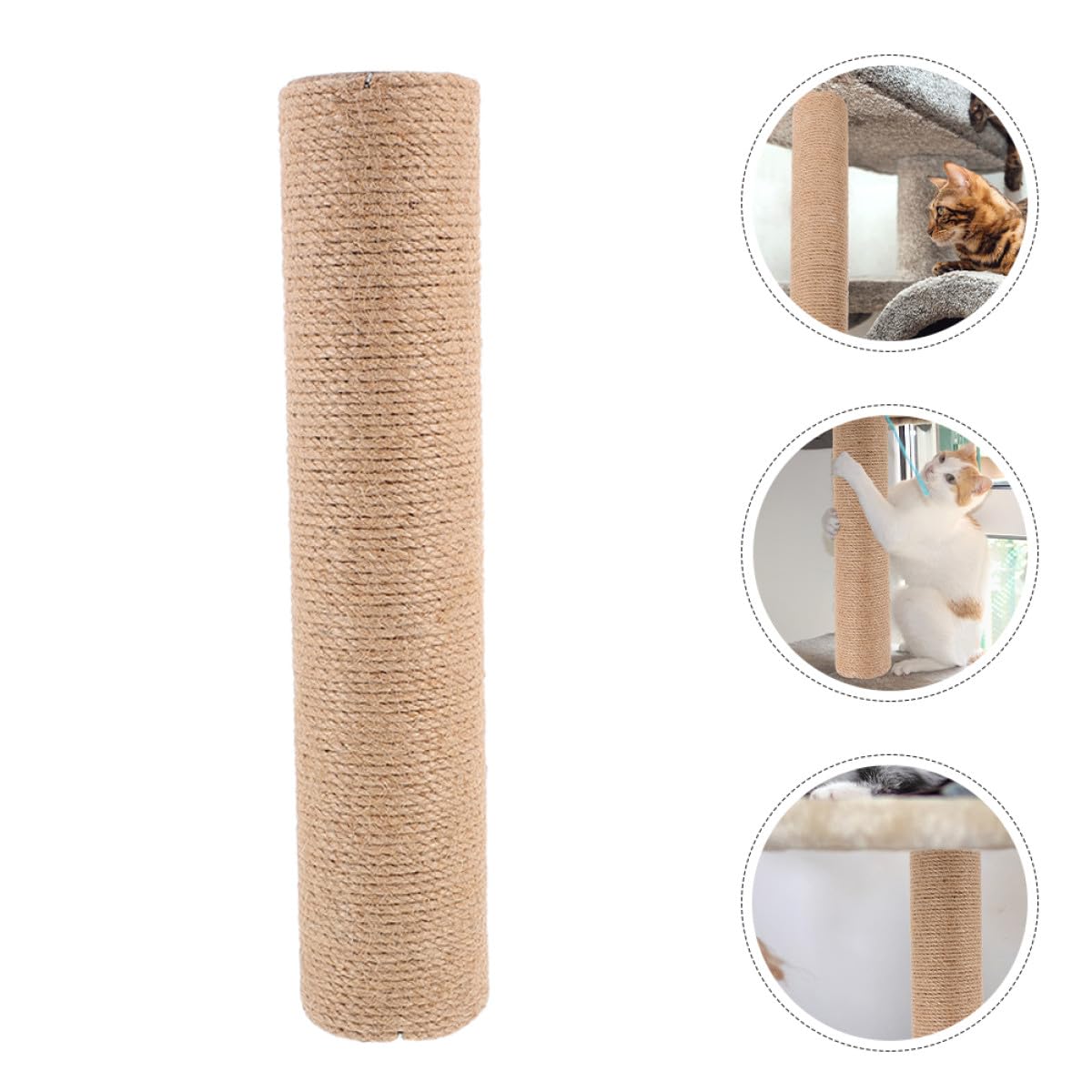 Toddmomy 2 Pezzi Tiragraffi Sostitutivi in Sisal 40 Cm, Accessori Fai da Te per Tiragraffi per Gatti da Interno, Palo Robusto per Gattini e Gatti, Risparmio Spazio per Piccoli Appartamenti