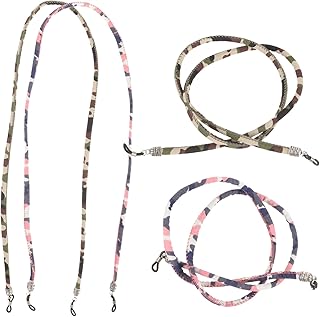 4 peças de suporte de óculos de corda para óculos corrente para homens alça ajustável para óculos de sol ajustável para óculos de sol Keeper Eyewear cordão retentor óculos cordão masculino, Cores sortidas, 76x0.5cm